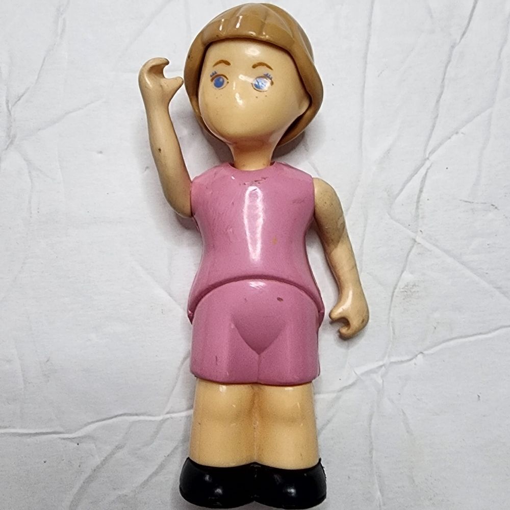 Little Tikes Dollhouse Dolls People Family brown hair Vintage Rare 1980’s